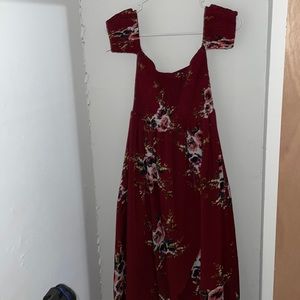 LOVESTRUCK MAXI DRESS IN WINE FLORAL